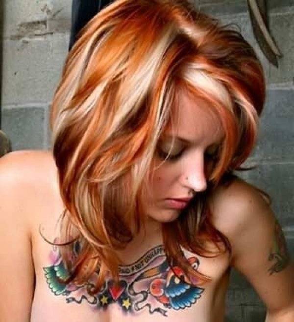 Мелирование на рыжие волосы: 74 модных фото