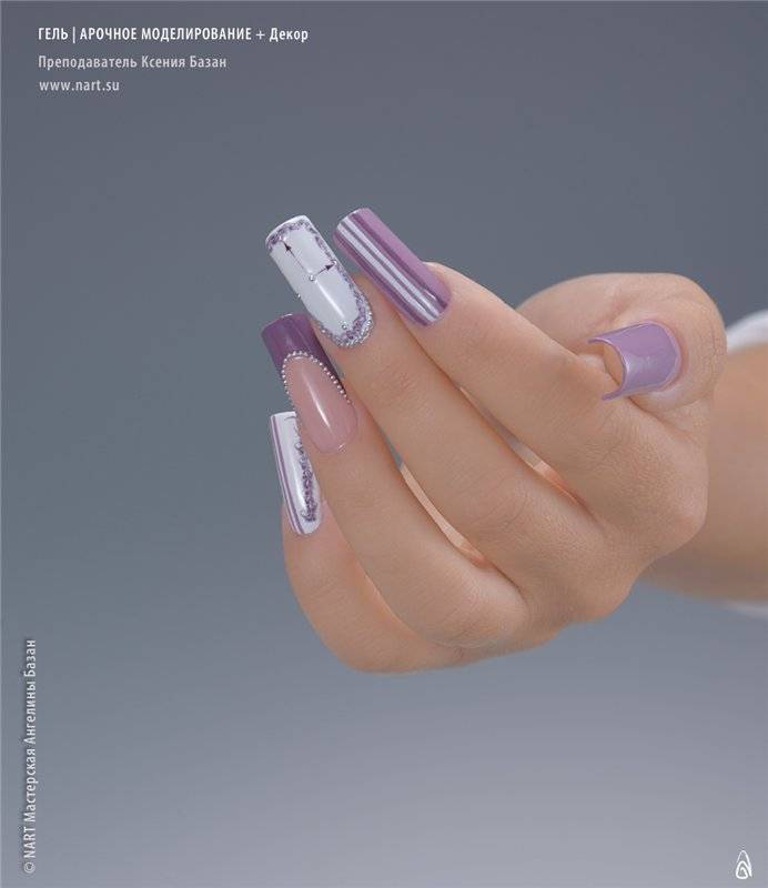 Арочное моделирование ногтей гелем: фото и видео уроки.