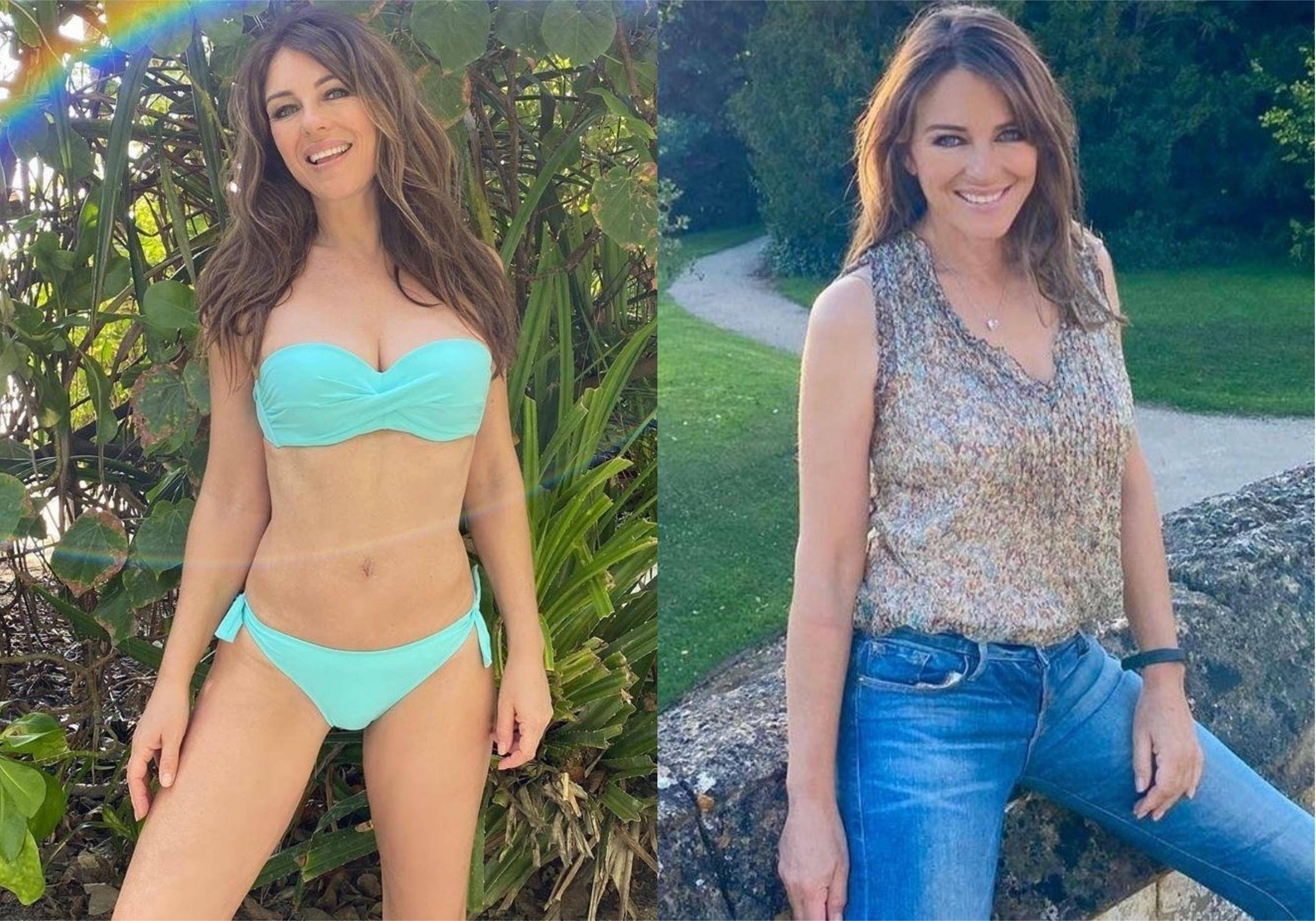 53-летняя элизабет хёрли похвасталась идеальной фигурой в белом купальнике