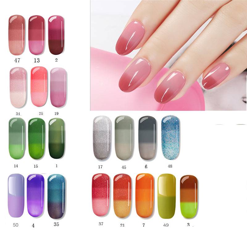 Маникюр с термолаком (меняющий цвет от температуры)