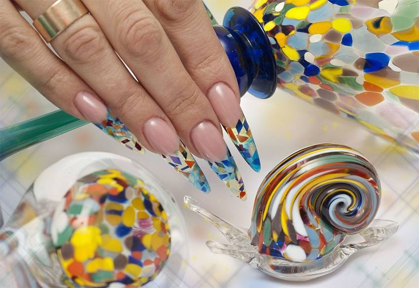Витражный гель лак: этапы выполнения (137 фото)