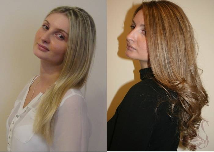 Фото после окрашивания волос до и после
