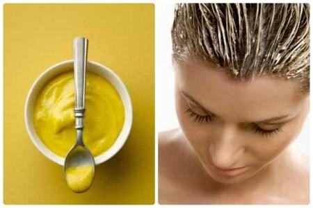 Маска для волос горчица и репейное масло против выпадения волос
