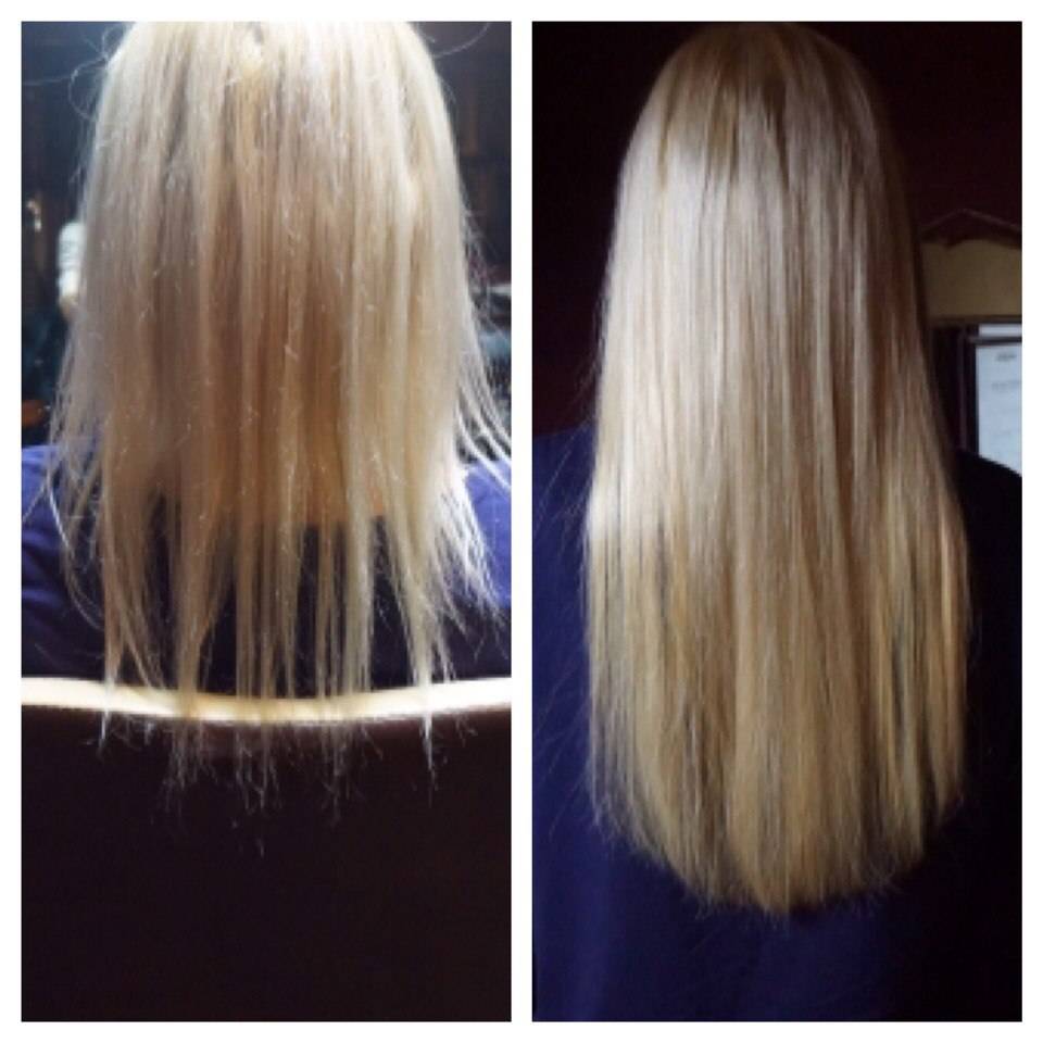 После нарощенных волос до и после фото