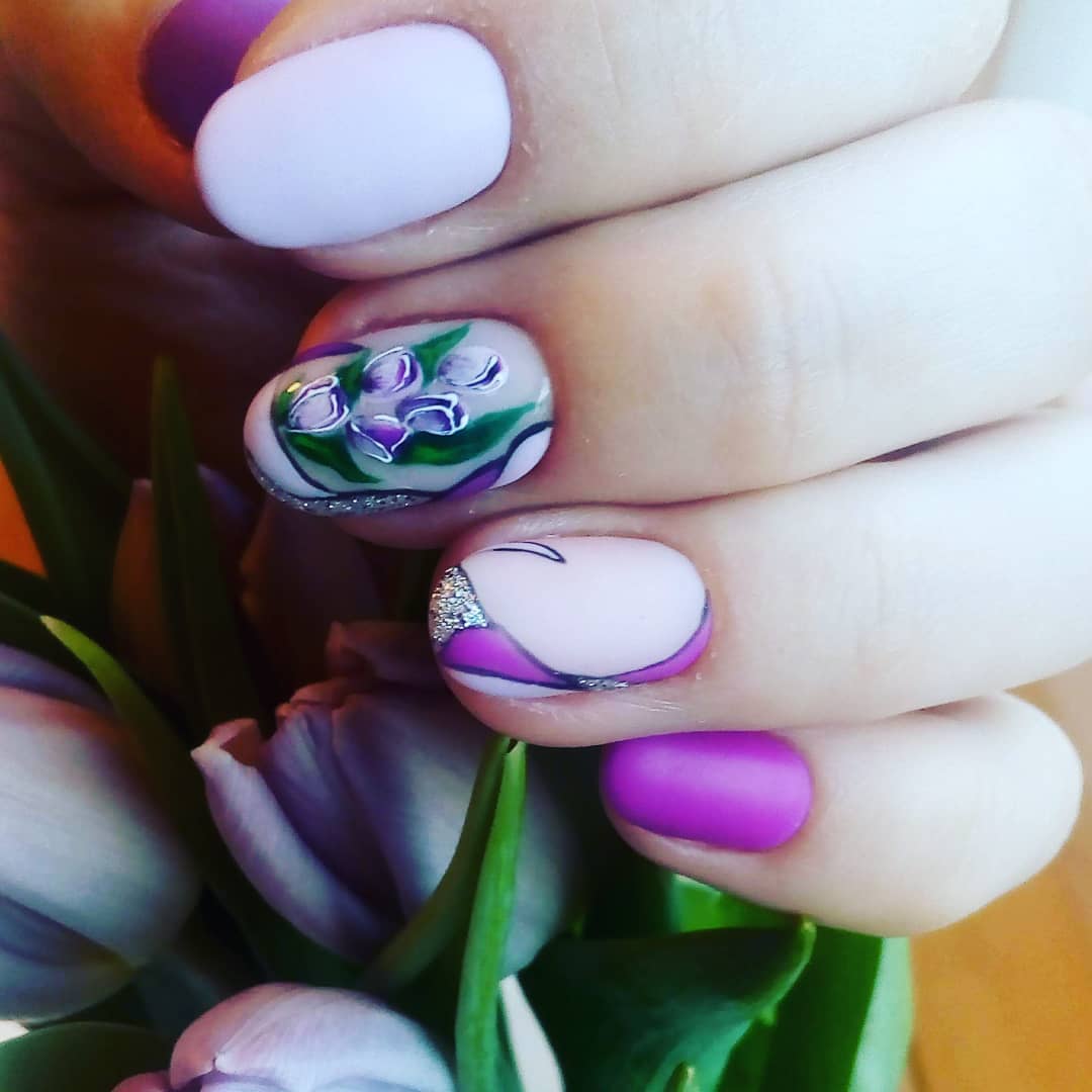 Гелевые ногти Весна