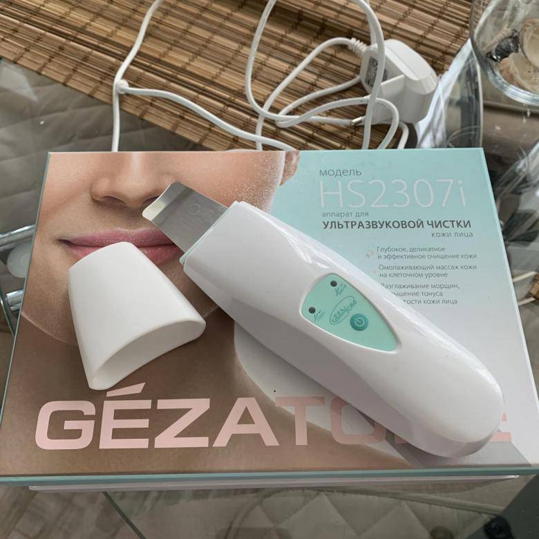 Прибор для домашней чистки лица. УЗИ чистка лица аппарат Gezatone.