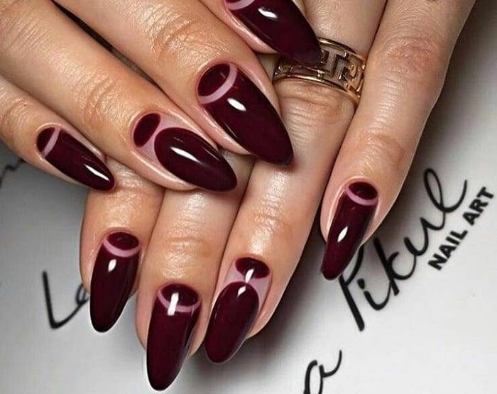Маникюр марсала с фото великолепных вариантов