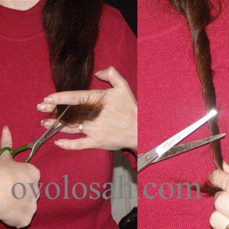 Как опустить кончики волос
