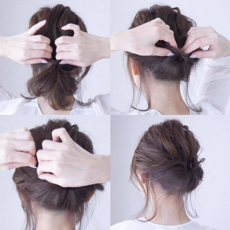 Как сделать шишку на голове с длинными волосами