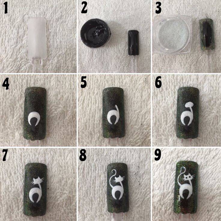 Маникюр с кошками: 100 фото примеров красивых рисунков на ногтях