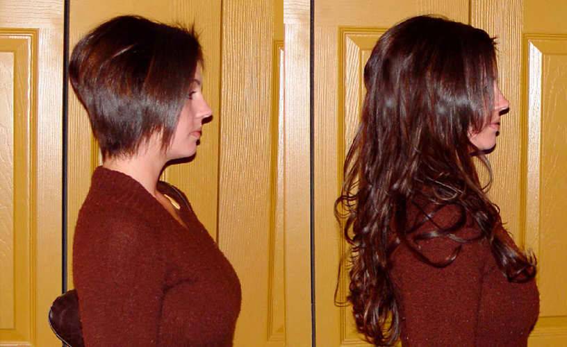 Наращивание волос на короткие стрижки